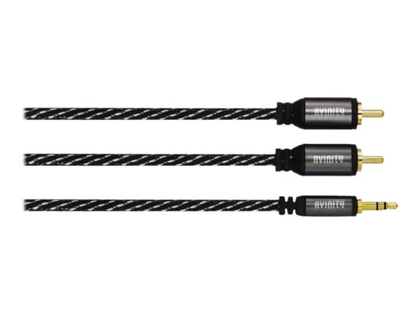 Avinity - Lydkabel - RCA x 2 plugg til mini-phone stereo 3.5 mm plugg - 50 cm - skjermet