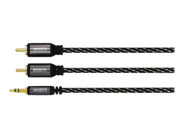 Avinity - Lydkabel - RCA x 2 plugg til mini-phone stereo 3.5 mm plugg - 50 cm - skjermet