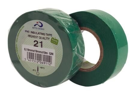 NITTO Tape 21 Pvc 15Mmx10M vihreä