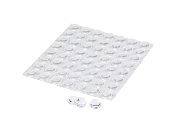 3M SJ 5312 MPCB Alustan jalka Itseliimautuva, pyöreä läpinäkyvä (Ø x K) 12,7 mm x 3,5 mm 56 kpl
