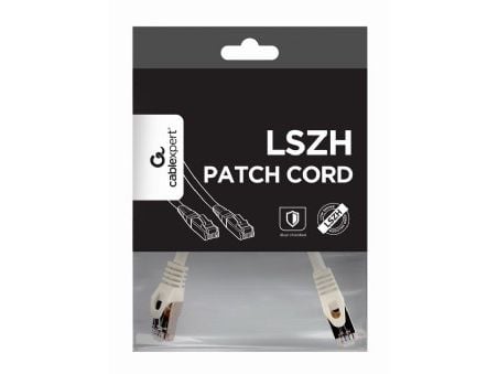 Gembird PP6A-LSZHCU-W-0.25M, 0,25 m, Cat6a, S/FTP (S-STP), RJ-45, RJ-45, Valkoinen