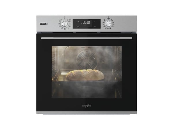 Whirlpool OMSK58HU1SX, Medium, Elektrisk ovn, 71 l, 71 l, Vifteaktivert, Hydrolytisk