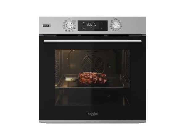 Whirlpool OMSK58HU1SX, Medium, Elektrisk ovn, 71 l, 71 l, Vifteaktivert, Hydrolytisk