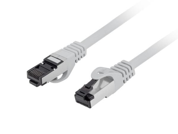 Lanberg - Koppeledning - RJ-45 (hann) til RJ-45 (hann) - 1 m - 6 mm - S/FTP - CAT 8.1 - halogenfri - grå