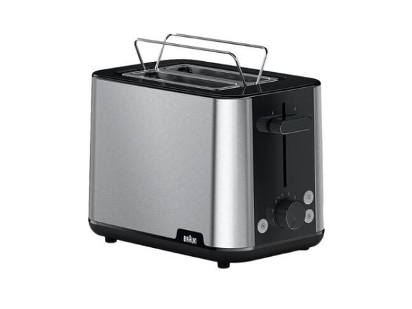 Braun PurShine HT 1510 BK - Brødrister - 2 skive - 2 Spor - rustfritt stål / svart