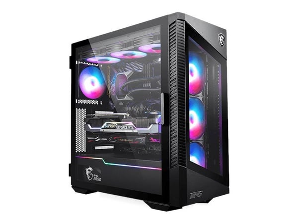 MSI MPG VELOX 100R - Mid tower - laajennettu ATX - sivupaneeli ikkunalla (karkaistua lasia) - ei virtalähdettä (ATX) - USB/Audio
