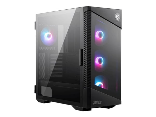 MSI MPG VELOX 100R - Mid tower - laajennettu ATX - sivupaneeli ikkunalla (karkaistua lasia) - ei virtalähdettä (ATX) - USB/Audio