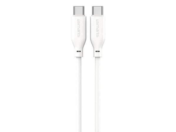 4smarts - USB-kabel - 24 pin USB-C (hann) til 24 pin USB-C (hann) - USB 2.0 - 3 A - 1.5 m - USB Power Delivery (60W) - hvit