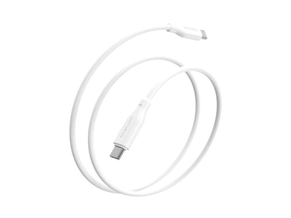 4smarts - USB-kabel - 24 pin USB-C (hann) til 24 pin USB-C (hann) - USB 2.0 - 3 A - 1.5 m - USB Power Delivery (60W) - hvit