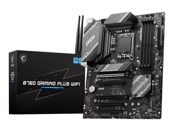 MSI B760 GAMING PLUS WIFI, Intel, LGA 1700, Intel® Celeron®, Intel® Pentium® Gold, DDR5-SDRAM, 192 GB, DIMM