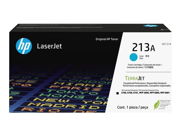 HP 213A CYN ORIGINAL LASERJET SUPL TONER CRTG