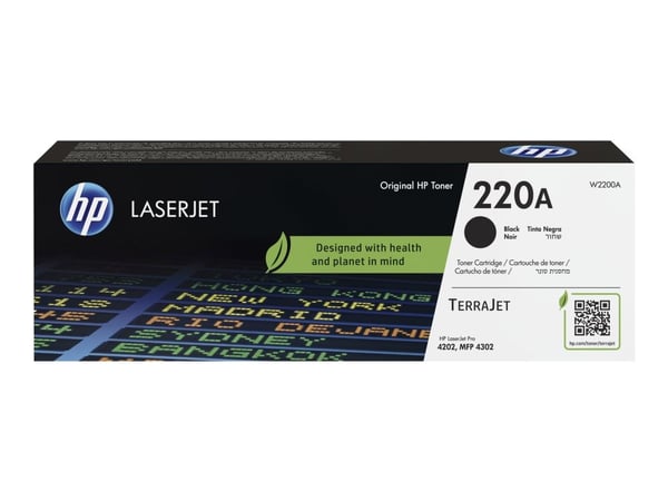 HP 220A musta alkuperäinen LaserJet -värikasetti, 2000 sivua, Musta, 1 kpl