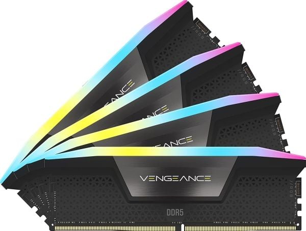 CORSAIR Vengeance RGB - DDR5 - sett - 64 GB: 4 x 16 GB - DIMM 288-pin - 6600 MHz / PC5-52800 - CL32 - 1.4 V - ikke-bufret - svart