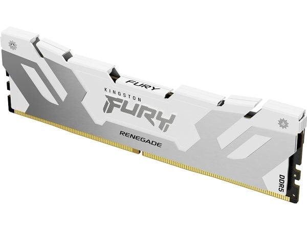 Kingston FURY Renegade - DDR5 - sett - 32 GB: 2 x 16 GB - DIMM 288-pin - 6400 MT/s / PC5-51200 - CL32 - 1.4 V - ikke-bufret - on-die ECC - hvit/sølv
