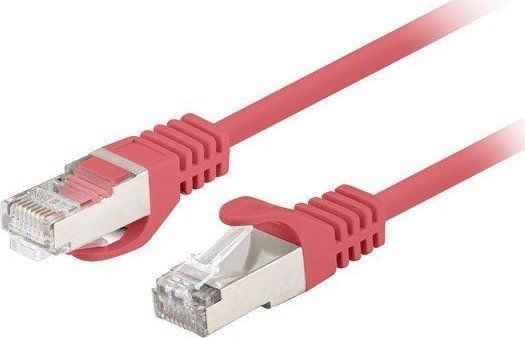 PATCHCORD CAT.6 FTP 1M PUNAINEN FLUKE LÄPÄISSYT LANBERG 10-PACK