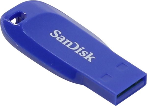 SanDisk Cruzer Blade - USB-flashstasjon - 32 GB - USB 2.0 - elektrisk blå