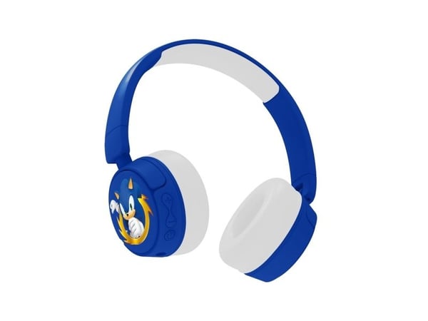 OTL Sonic the Hedgehog - Hörlurar med mikrofon - på örat - Bluetooth - trådlös - 3,5 mm kontakt - blå