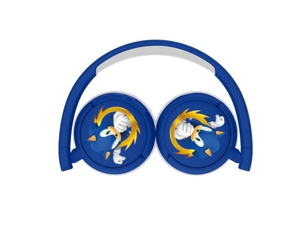 OTL Sonic the Hedgehog - Hörlurar med mikrofon - på örat - Bluetooth - trådlös - 3,5 mm kontakt - blå