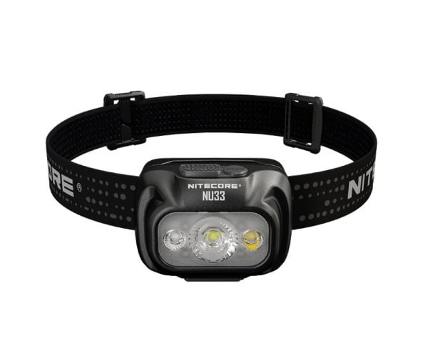 Nitecore NU33, Hodebåndslommelykt, Sort, Aluminium, Knapper, 1 m, IP66