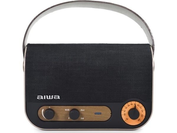 Aiwa RBTU-600, 5 W, 75 - 18000 Hz, Trådløs, Bærbar monohøyttaler, Beige, Sort, Universell