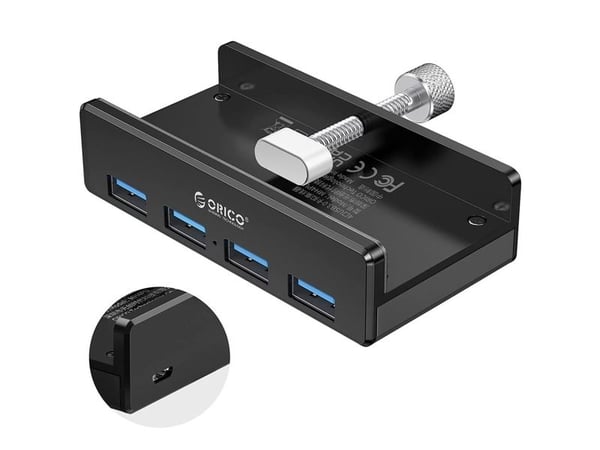 ORICO ORICO USB HUB AKTIIVINEN PÖYTÄHUBI, 4XUSB-A 3.0, 5GBPS, MUSTA, ALUMIINI ORICO ORICO USB HUB AKTIIVINEN PÖYTÄHUBI, 4XUSB-A 3.0, 5GBPS, MUSTA, ALUMIINI
