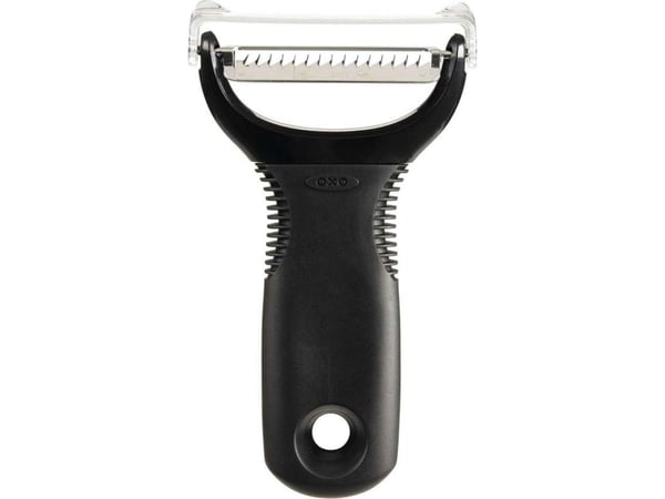 OXO 1054751v2, Rett skreller, Rustfritt stål, Svart