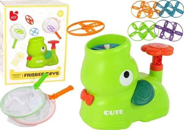 LeanToys frisbeekatapultssett elefant grønn