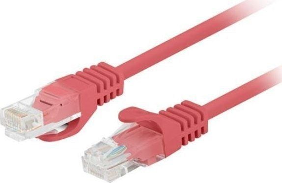 PATCHCORD CAT.5E UTP 3M PUNAINEN FLUKE LÄPÄISSYT LANBERG 10-PACK