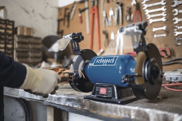 Scheppach SM150LB, svart, blå, grå, 15 cm, 400 W, 230 - 240 V, 50 Hz, 260 mm