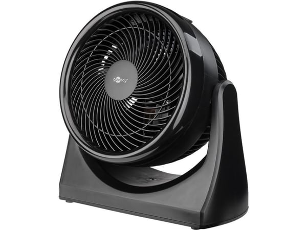 Goobay 59516, Husholdningsvifte, Sort, Gulv, Plast, 60 dB, 23 cm