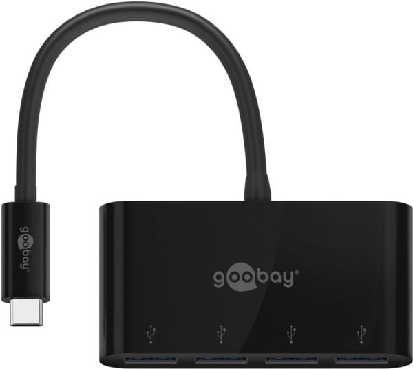 Goobay 61073, USB Typ-C, USB 3.2 Gen 1 (3.1 Gen 1) Typ-A, 5000 Mbit/s, Sortera, Rundt kabel, USB
