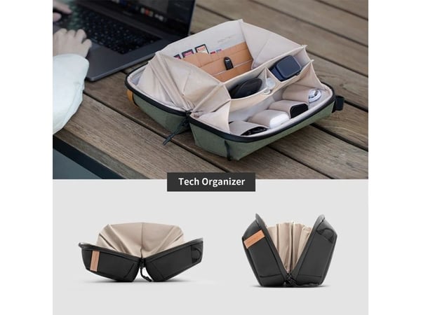 PGYTECH Tech Organizer, Unisex, Käsilaukku, Vetoketju, Musta, Yksivärinen, Musta