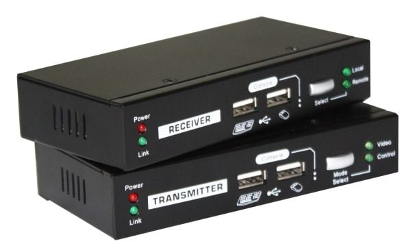 LevelOne KVM-9036 - KVM-utvider - USB 2.0, RS-232, VGA - over CAT 5 - USB - opp til 100 m