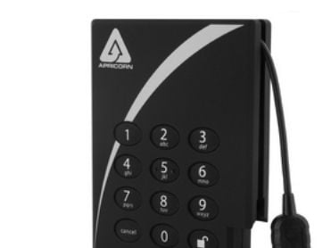 Apricorn Aegis Padlock Fortress - Harddisk - kryptert - 1 TB - ekstern (bærbar) - 2.5" - USB 3.0 - 5400 rpm - buffer: 8 MB - FIPS 140-2 Level 2, 25...