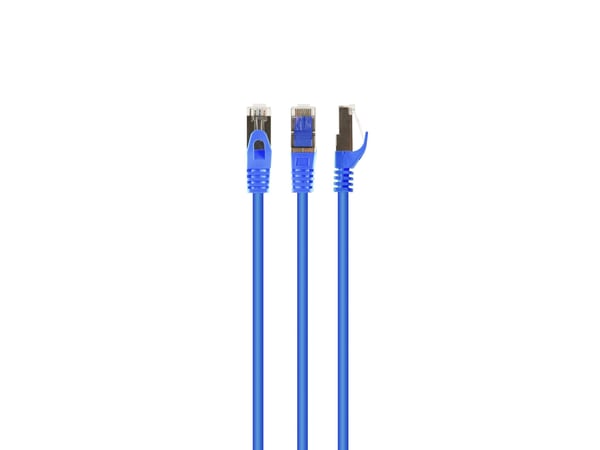 Cablexpert - Koblingskabel - RJ-45 (hann) til RJ-45 (hann) - SFTP - CAT 6a - halogenfri, formstøpt, uten hindringer - blå