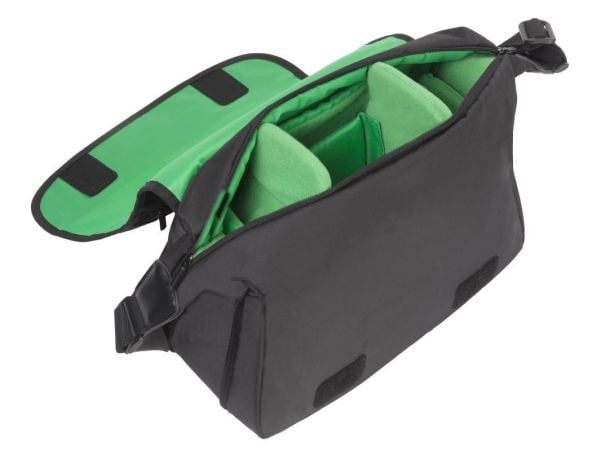 Riva Case 7450 (PS) - Skulderveske for kamera med zoom-linse og nettbrett - polyester - svart - 10.1"