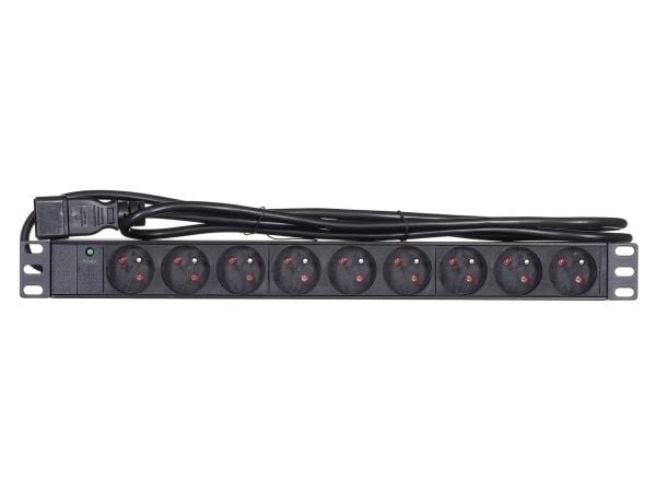 Alantec PZ09UC20, 1,8 m, 9 AC-pistorasia(a), Sisätila, Musta, 3500 W, 16 A