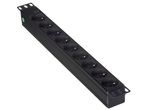 Alantec PZ09UC20, 1,8 m, 9 AC-pistorasia(a), Sisätila, Musta, 3500 W, 16 A