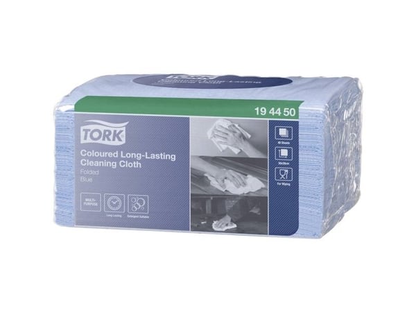 Rengöringsduk Tork W8 194450 allround blå, förpackning 40 st