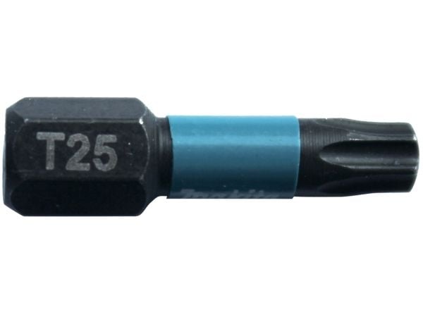 Makita Impact Black - Impact screwdriver bit - 2 deler - torx - T25 - heksagonal - lengde: 25 mm