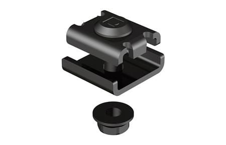 Kopplingssats för Csslr Plus gallerhylla, bult M6x20 mm svart BK8 zink