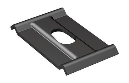 Centrumbeslag 35 mm höjd 59 mm bredd hål Ø8,0/10,0 mm svart BK8 zink