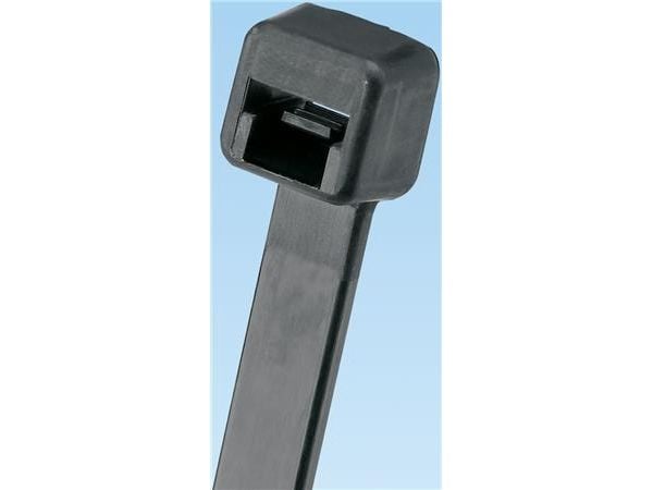 Panduit Cable Tie, 3.9"L (99mm), Miniature, Weather Resistant, Black, 1000pc, Nylon, Svart, 99 mm