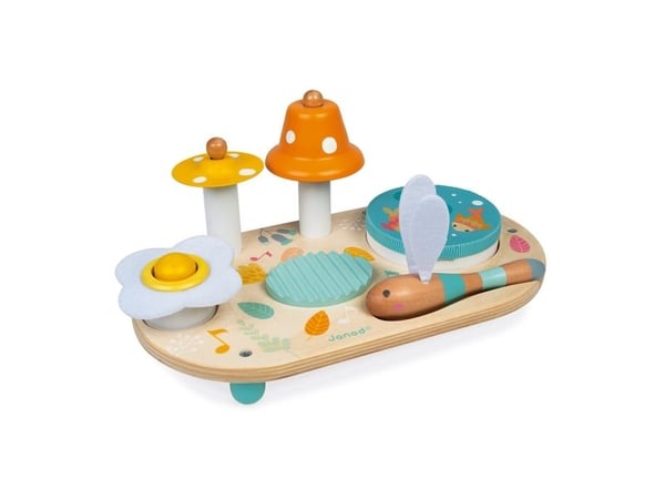 JANOD J05164, Musikaliskt leksaksset, Ringklocka, Cymbal, Maracas, Tamburin, 1 År, Multifärg