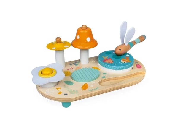 JANOD J05164, Musikaliskt leksaksset, Ringklocka, Cymbal, Maracas, Tamburin, 1 År, Multifärg