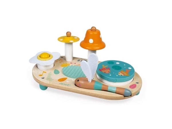 JANOD J05164, Musikaliskt leksaksset, Ringklocka, Cymbal, Maracas, Tamburin, 1 År, Multifärg