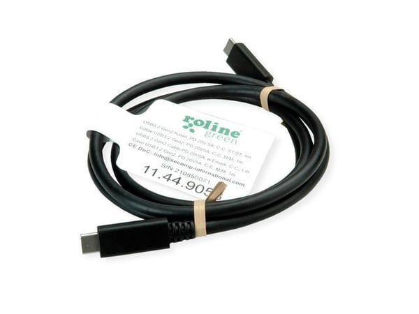 Secomp 11.44.9052, 0,5 m, USB C, USB C, USB 3.2 Gen 2 (3.1 Gen 2), 10 Gbit/sek., Sort