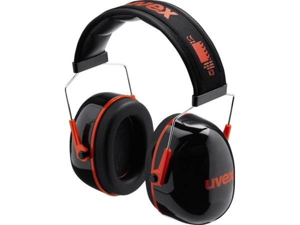 uvex K3 - Ørevarmere - SLC80: 33 dB - polyetylen, ABS-plast, polyvinyl chloride (PVC) foam - svart, rød