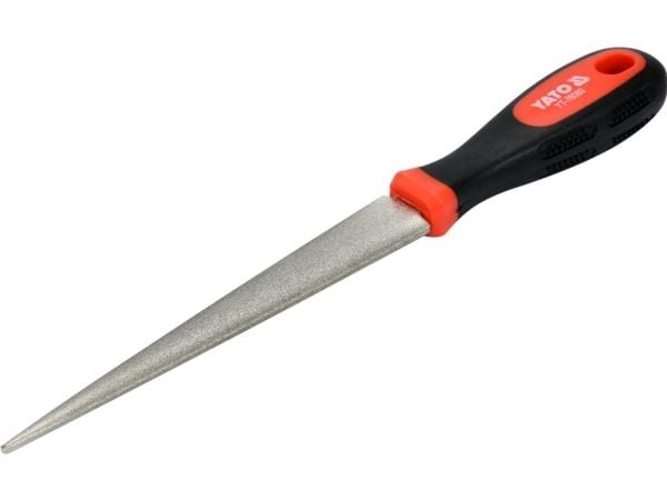 Yato YT-76080, Fil, Rund fil, Svart, Röd, 15 cm, 250 mm