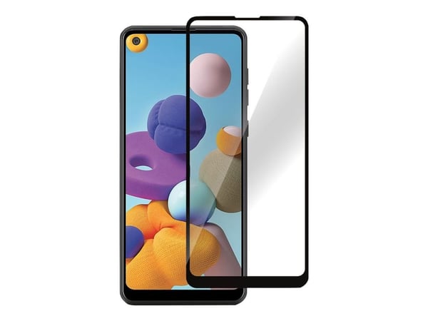eSTUFF Titan Shield - Skjermbeskyttelse for mobiltelefon - klar - glass - rammefarge svart - for Samsung Galaxy Xcover 6 Pro